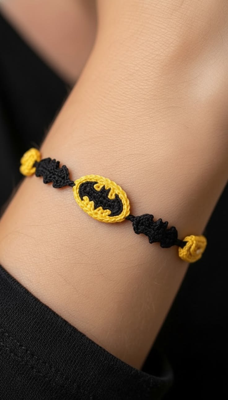 Crochet Batman Bracelet Pattern