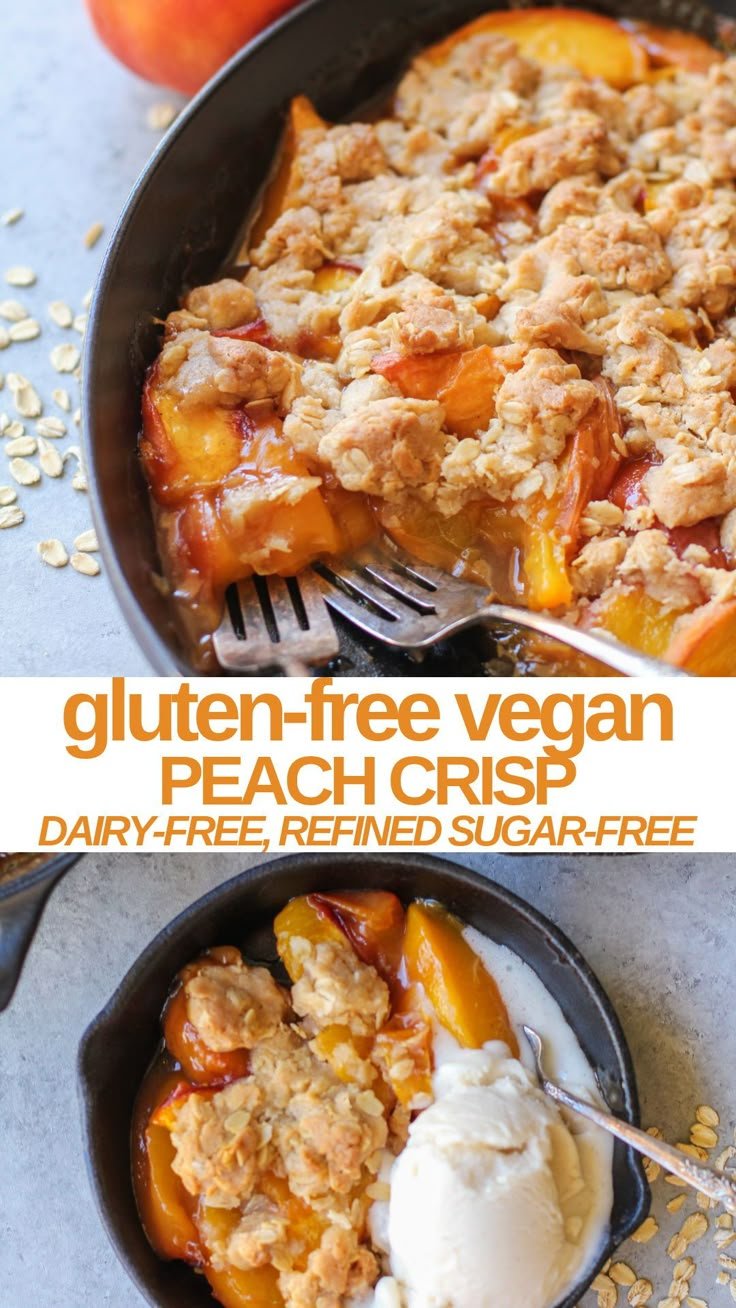 Peach Crisp (gluten-free and vegan)