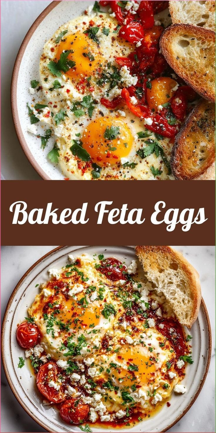Baked Feta Eggs