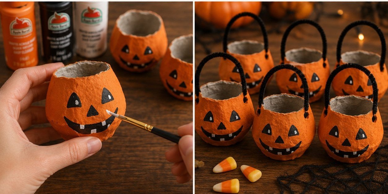 Vintage Style Halloween Pails
