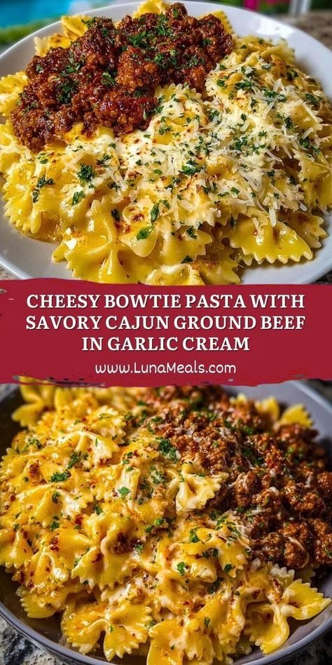 Ground Beef and Bowtie | Bowties with Ground Beef, Bow Tie Noodle Recipes with Ground Beef, Cozy Ground Beef Recipes