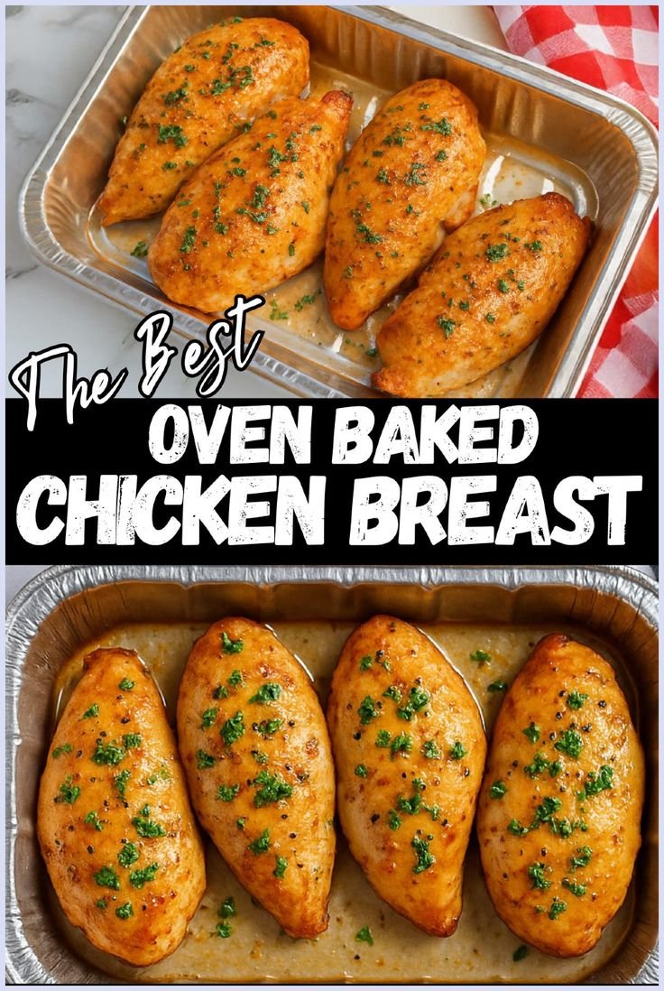 Oven Baked Chicken Breast Recipe in 25 Minutes - Dinner Recipes