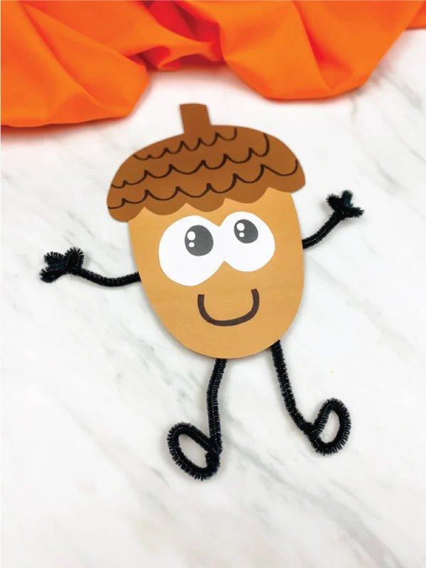 Cute Acorn Craft For Kids [FREE Template]