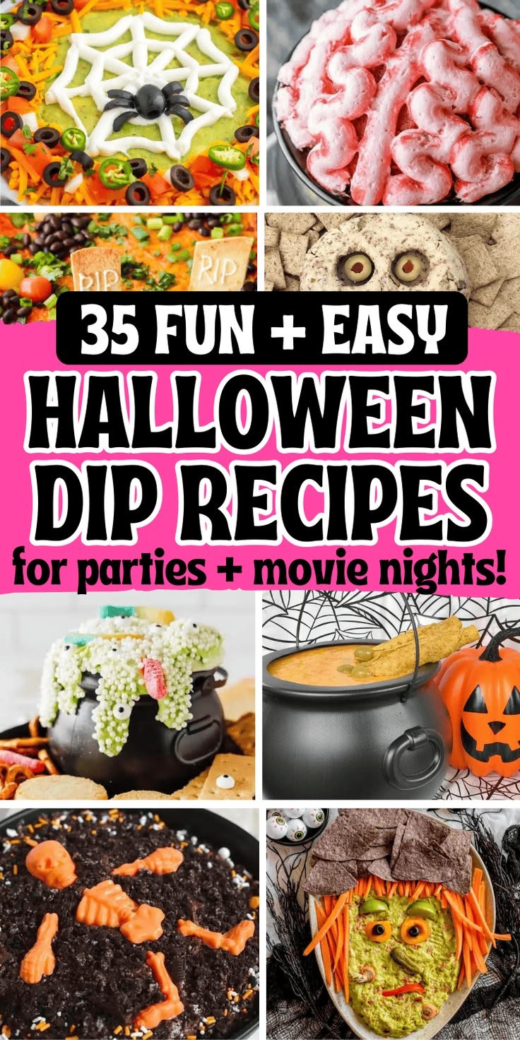 35 Easy Halloween Dips for Parties (easy appetizers and spooky snacks!)
