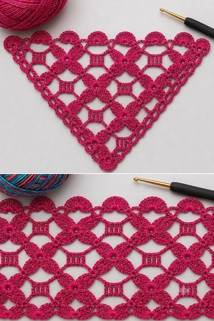 🧶 Sieht kompliziert aus, aber es macht so viel Spaß, es zu machen! 🌟 Lernen Sie, wie man diese zarten 4-Blatt-Blütencluster und gewellten Faltkanten für Ihr nächstes besonderes Projekt bastelt. Wer fügt das seiner WIP hinzu...