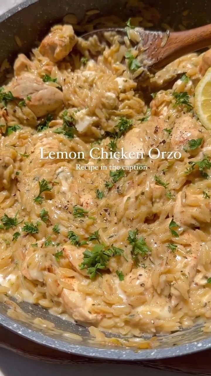 LEMON CHICKEN ORZO