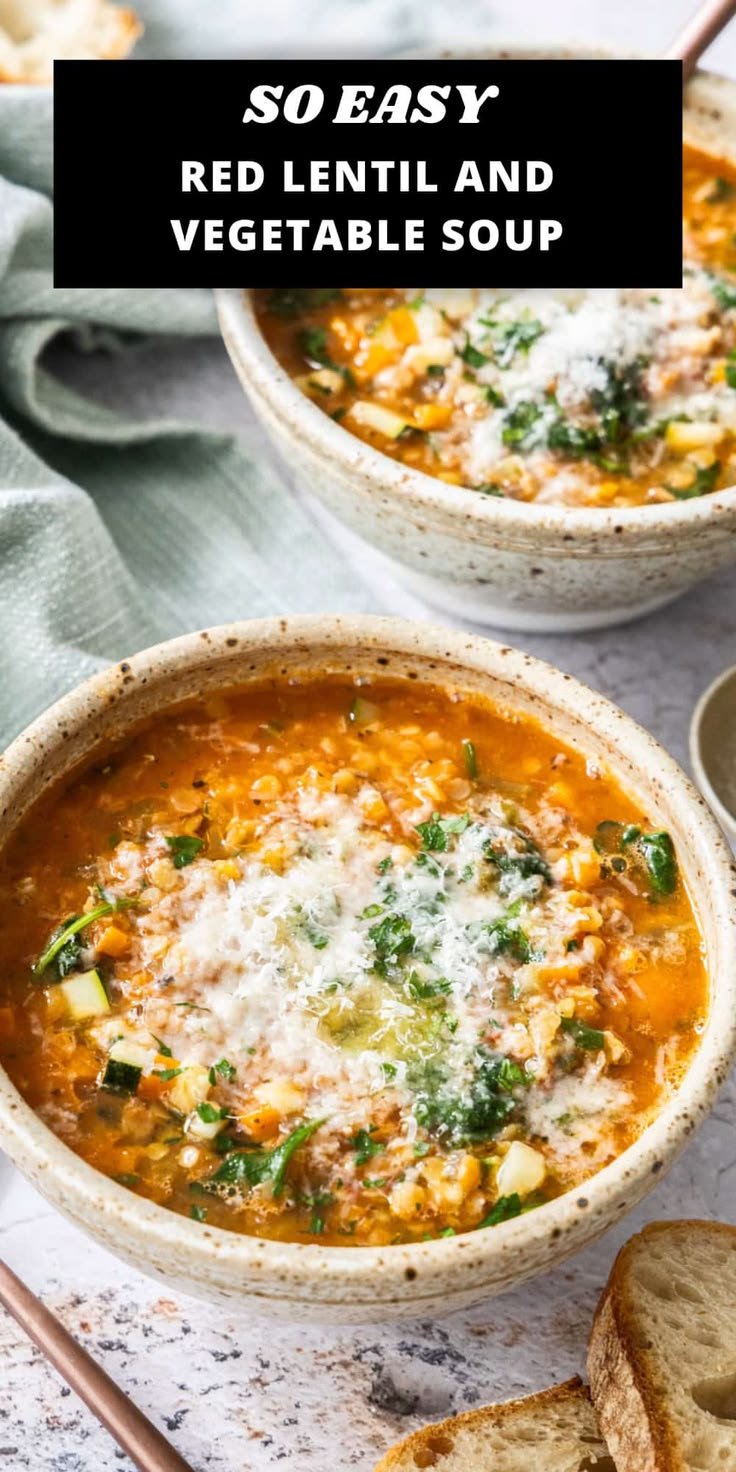 This Mediterranean Red Lentil Soup is hearty, nourishing, and perfect for those days when you need a satisfying meal and… | Mashed red lentils, Red lentil soup mediterranean, Vegetarian lentil recipes healthy