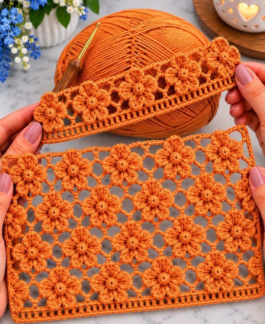 Crochet Flower Mesh Pattern: Easy Design for Lacy Projects