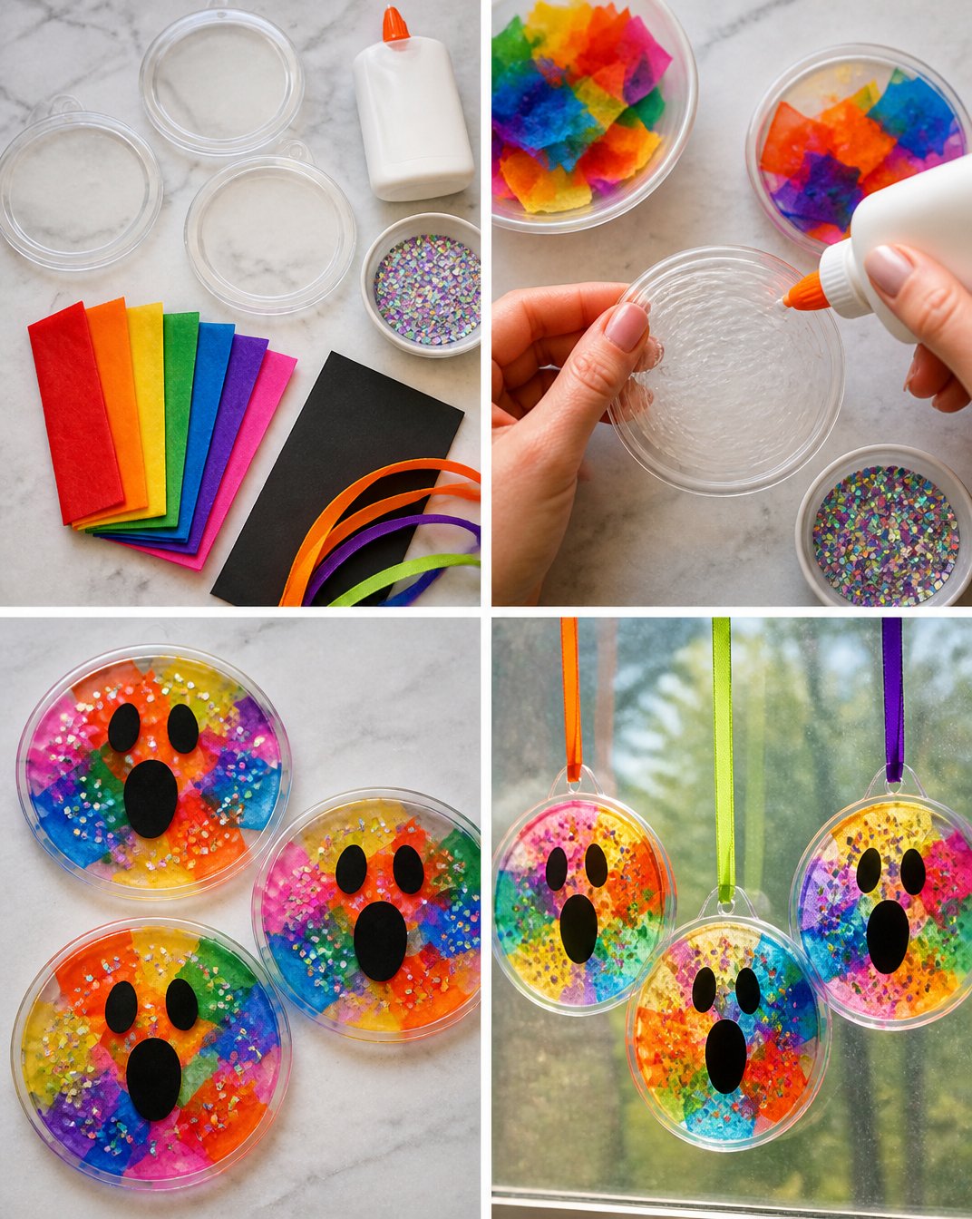 Rainbow Ghost Window Suncatchers Turn Cozy 5 Rainbow Ghost Window Suncatchers