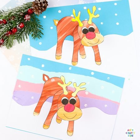 Bobble Head Reindeer Craft - Arty Crafty Kids
