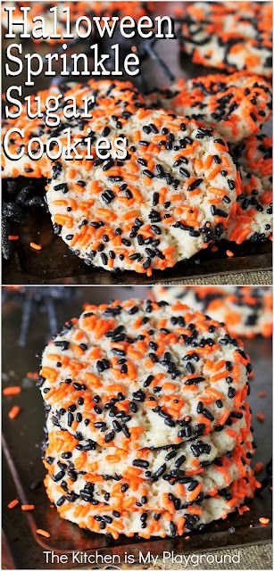 Spooktacular Halloween Sprinkle Sugar Cookies | Halloween desserts with sprinkles, Halloween sprinkles cookies, Halloween cookie recipes