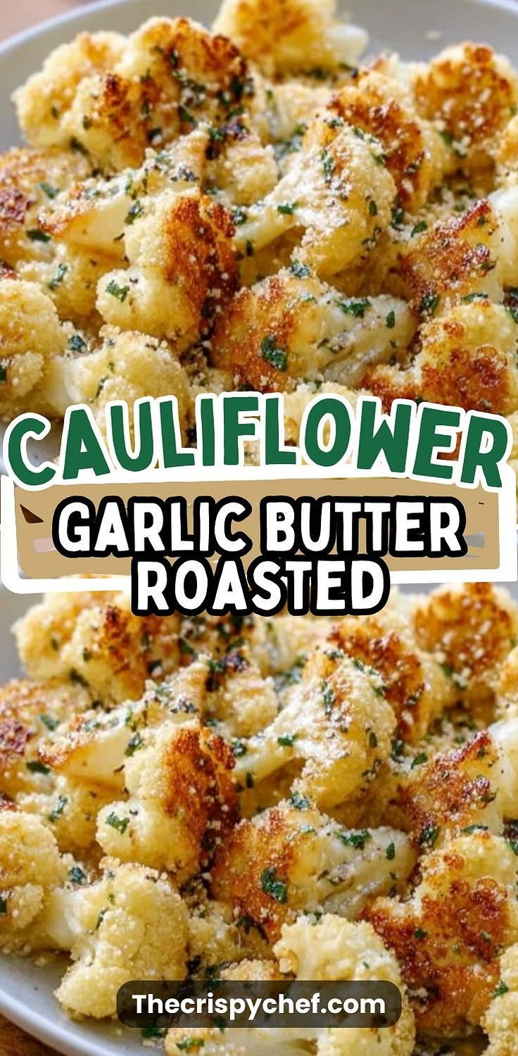 Garlic Butter Roasted Cauliflower
