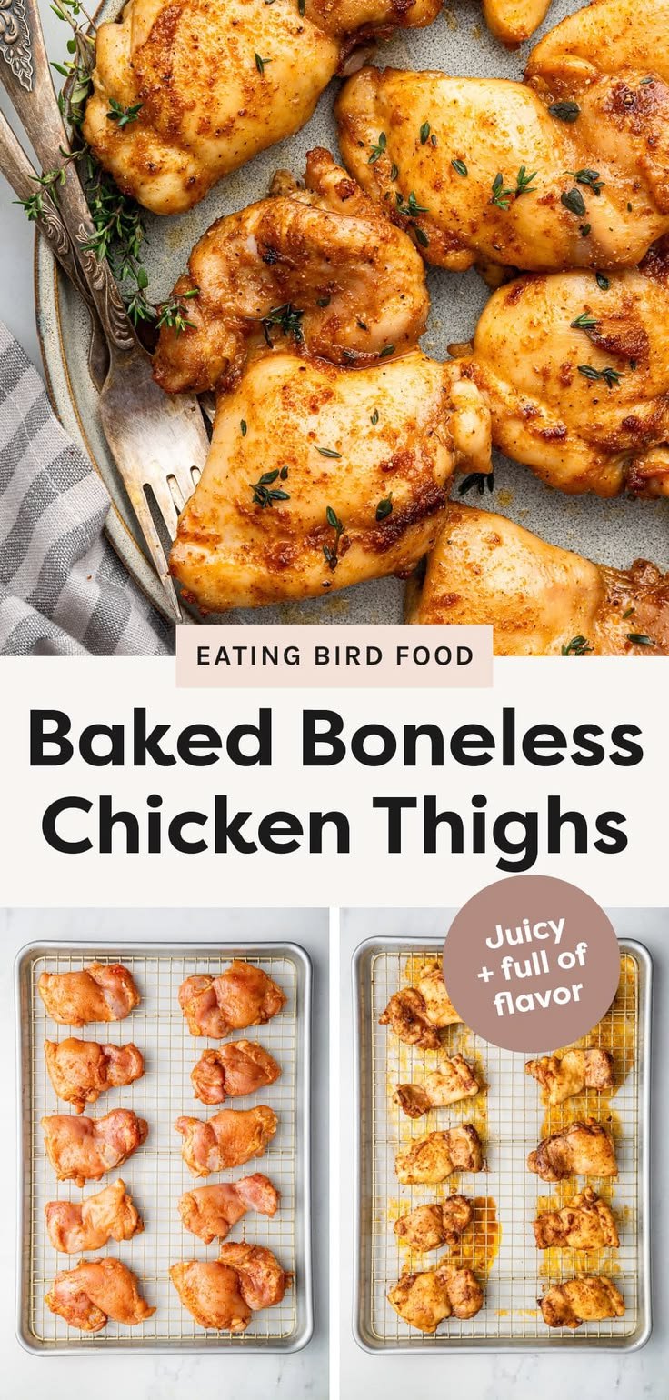 Baked Boneless Chicken Thighs