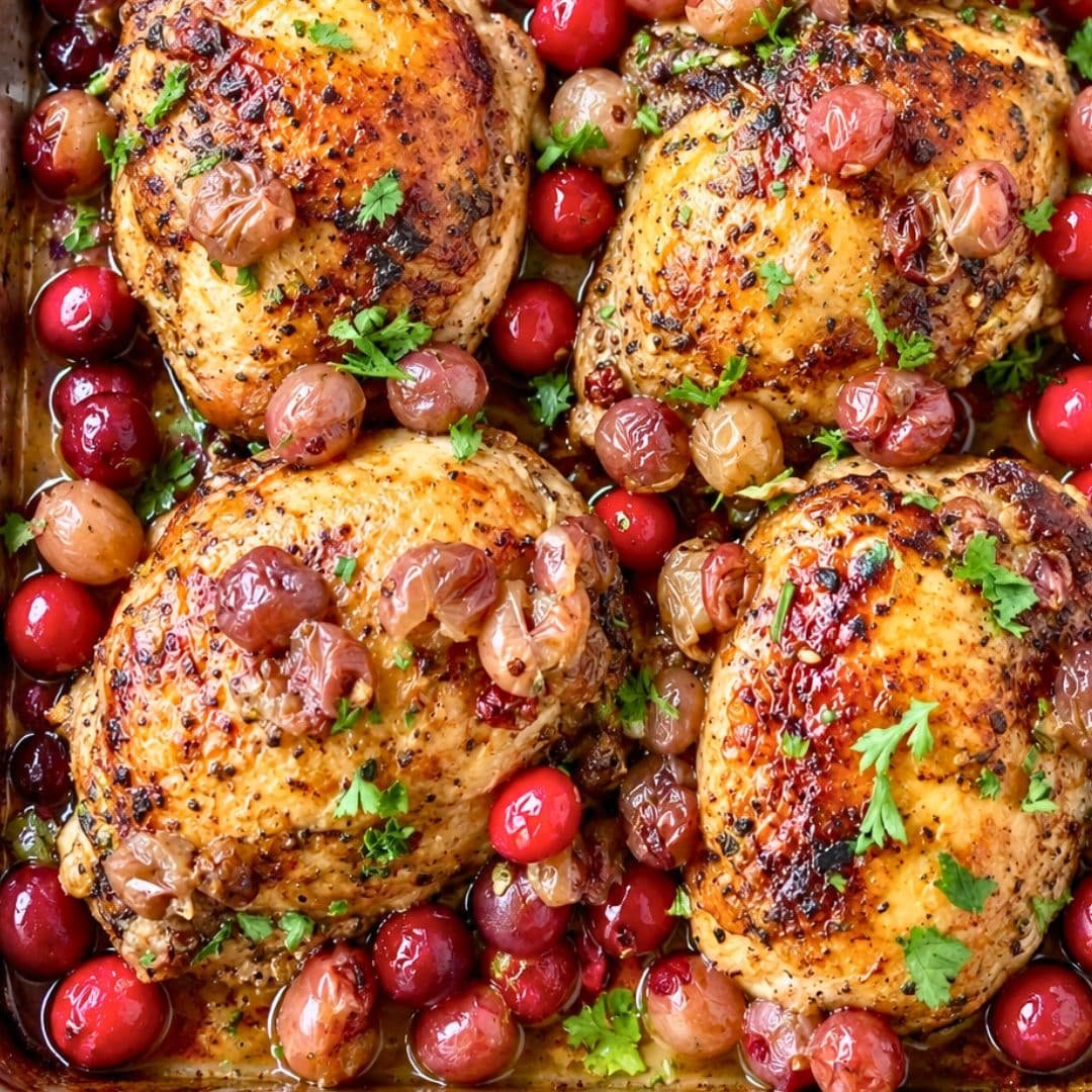 Slow Cooker Balsamic Cranberry Chicken