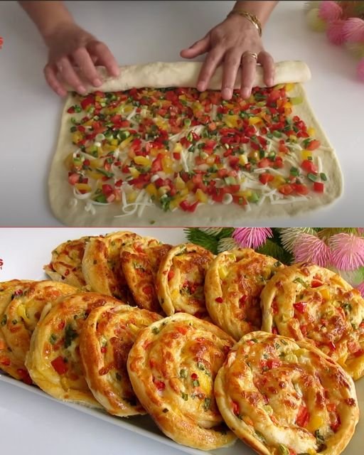 Puff Pastry Rolls mit Schinken und Käse