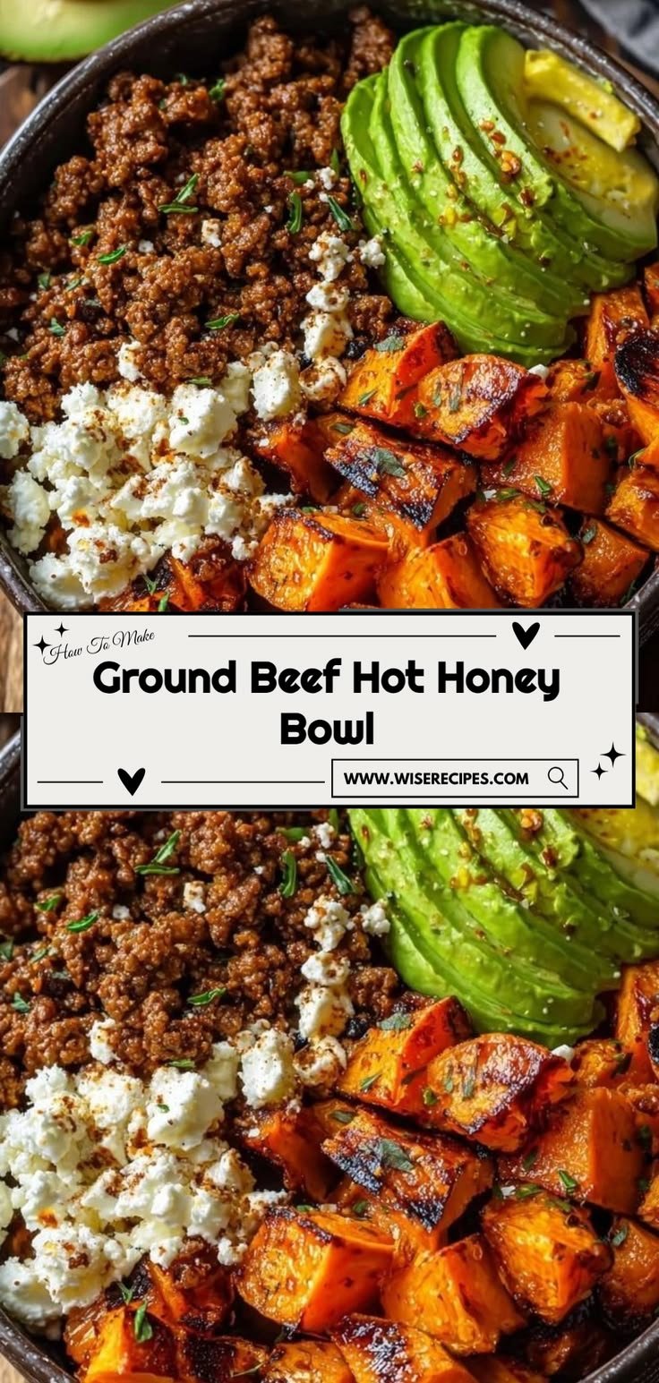 Mediterranean Ground Beef Hot Honey Bowl