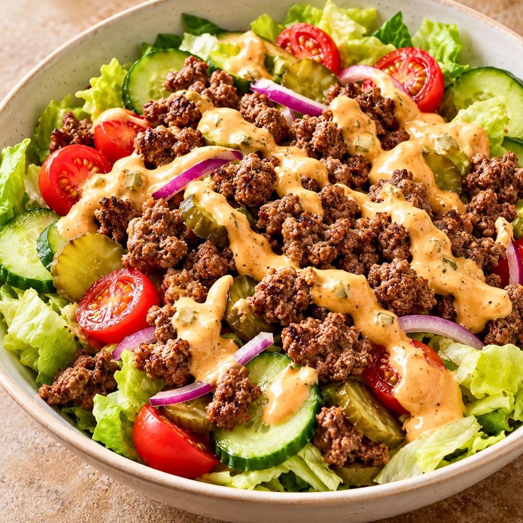 Healthy Burger Bowl with Secret Sauce