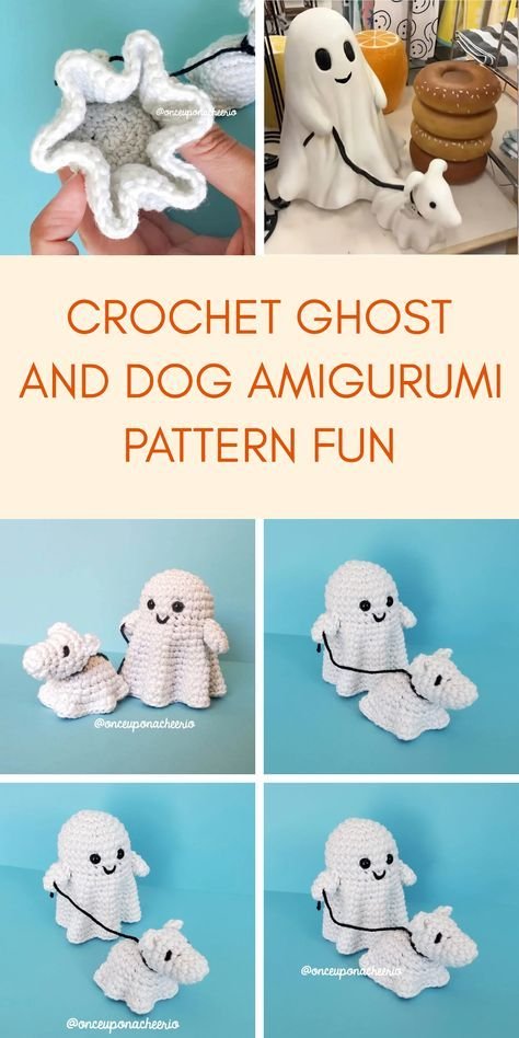 Crochet Ghost Walking Dog Amigurumi Pattern