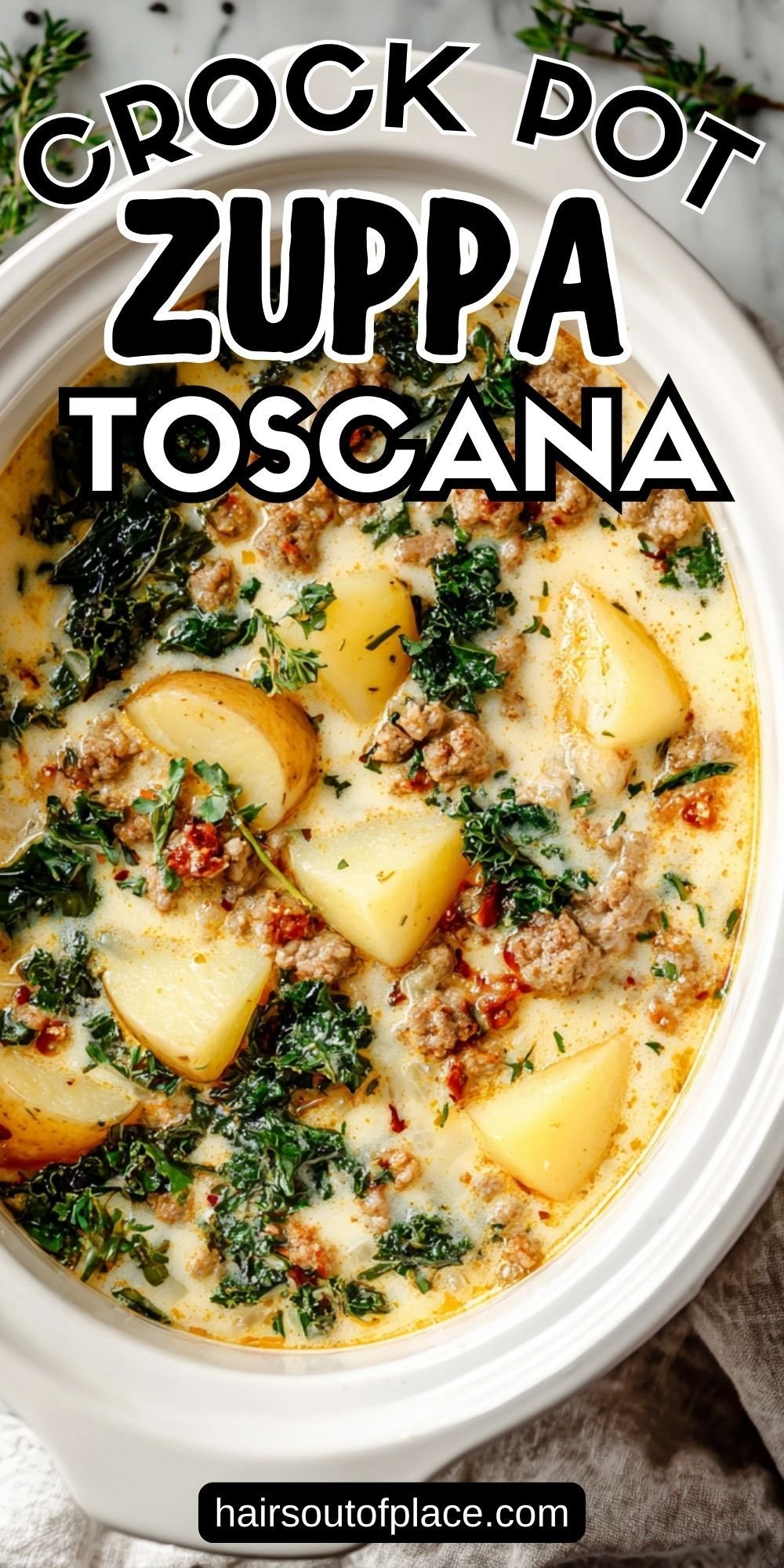 Cozy Slow Cooker Zuppa Toscana (Easy Italian Soup)