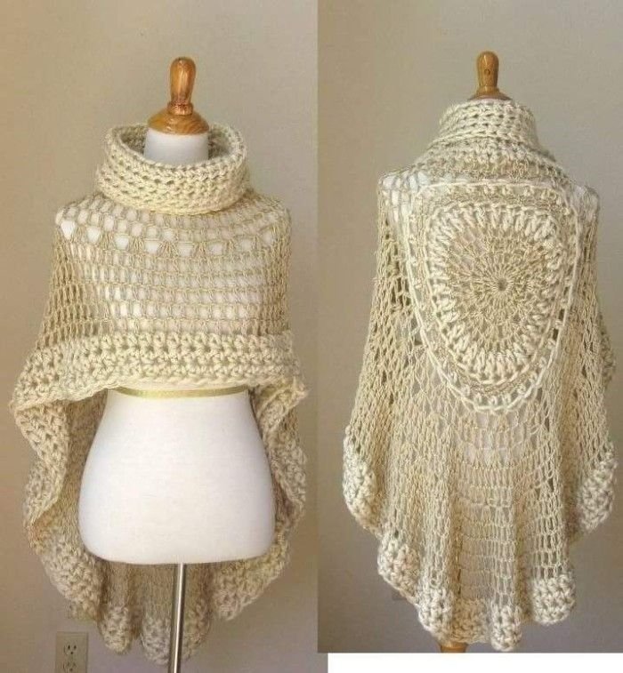 Miracle Angel Crochet Poncho Scarf Free -