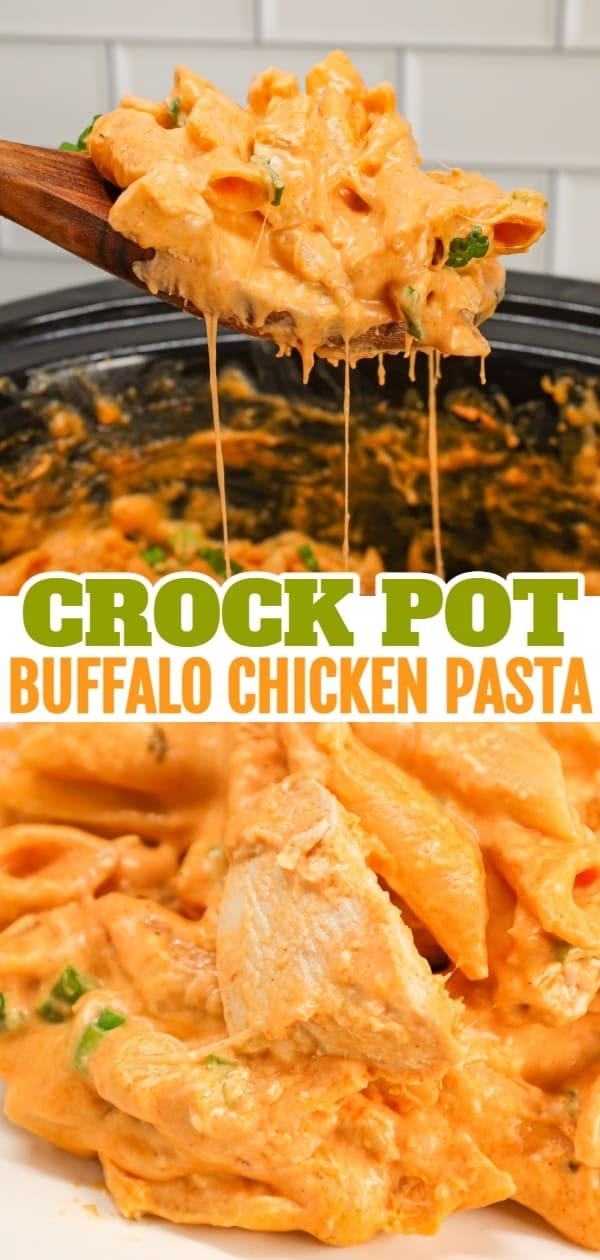 Crock Pot Buffalo Chicken Pasta Recipe | Crockpot buffalo chicken, Crockpot pasta, Spicy buffalo chicken