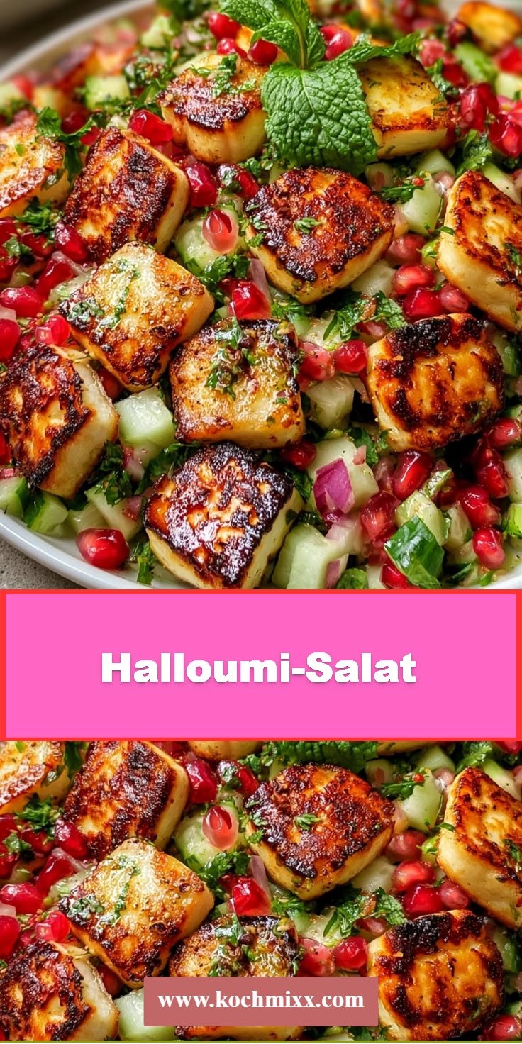 Erfrischender Halloumi Salat für die warmen Tage