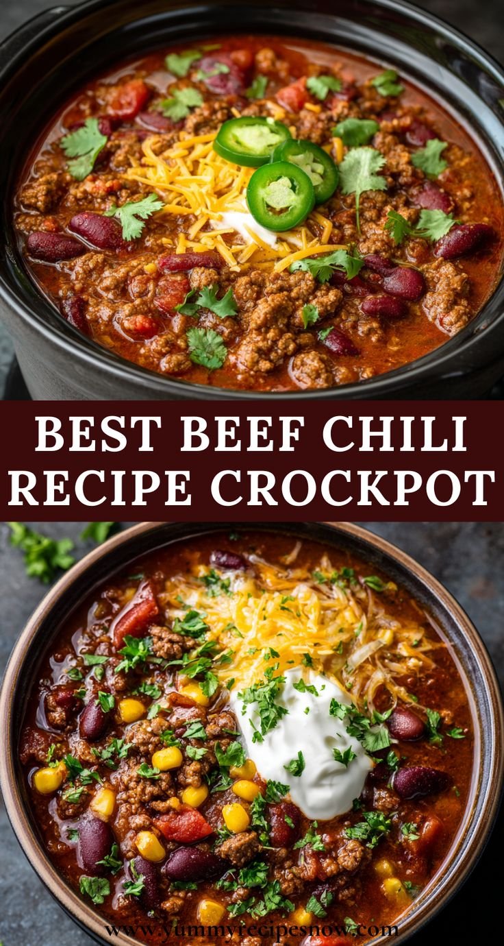 Cozy Crockpot Chili Recipe | Slow Cooker Beef Dish!