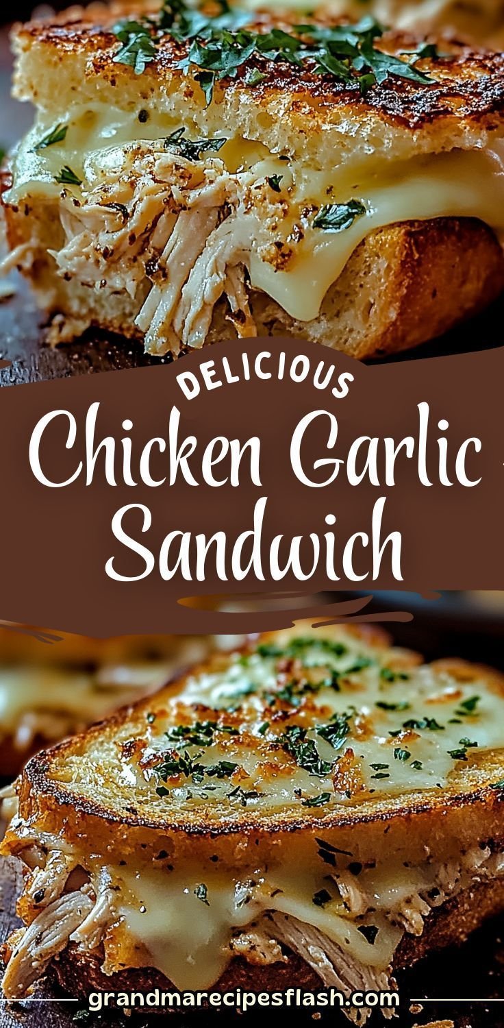 Cheesy Chicken Garlic Bread Sandwich | Best sandwich recipes, Chicken sandwich recipes, Quesadillas