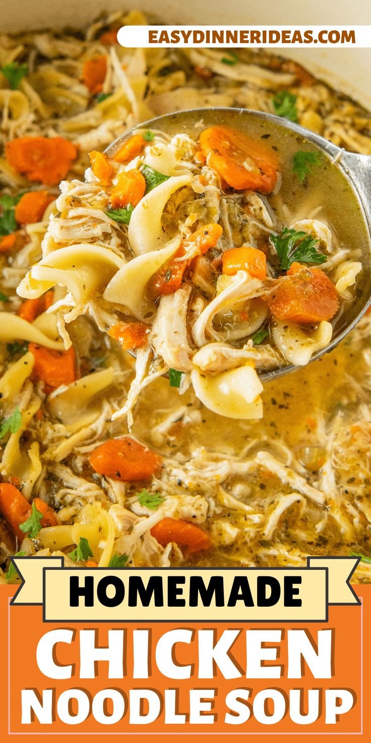 Homestyle Chicken Noodle Soup | A Classic Recipe Packed With Flavor! | Chicken noodle soup with veggies, What veggies go in chicken noodle soup, Chicken noodle soup recipe homemade