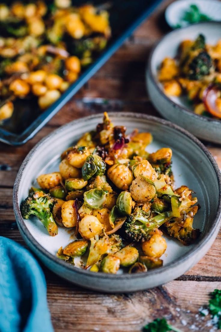 Gnocchi mit Rosenkohl und Brokkoli aus dem Ofen ⋆ Knusperstübchen