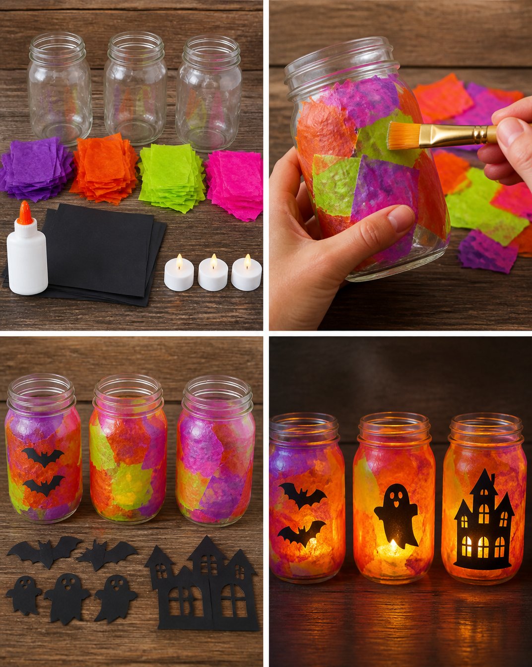 Rainbow Haunted Mason Jar Lanterns 7 Rainbow Haunted Mason Jar Lanterns