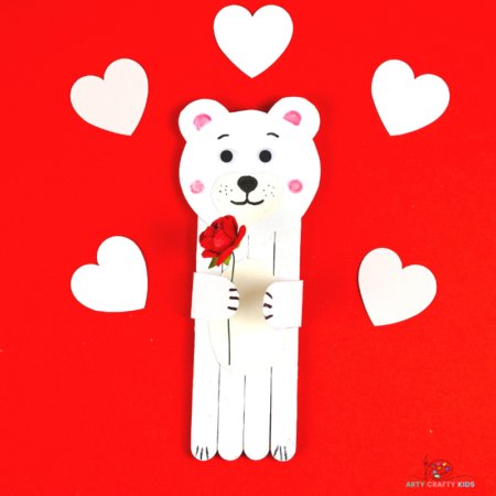 Popsicle Stick Polar Bear - A Fun and Easy Winter Craft - Arty Crafty Kids