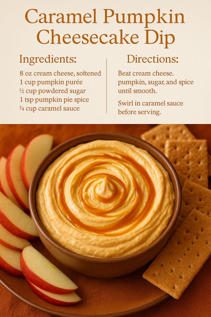 Caramel Pumpkin Cheesecake Dip