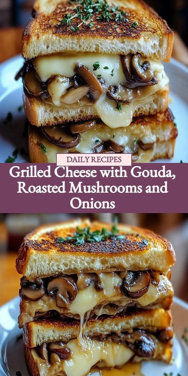 Gourmet mushroom and cheese dish | Gouda sandwich recipes, Gouda grilled cheese, Grilled cheese recipes