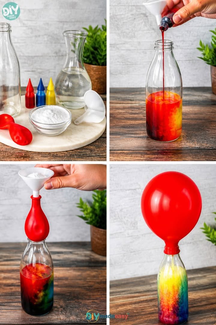 Balloon Self-Inflating Rainbow Experiment