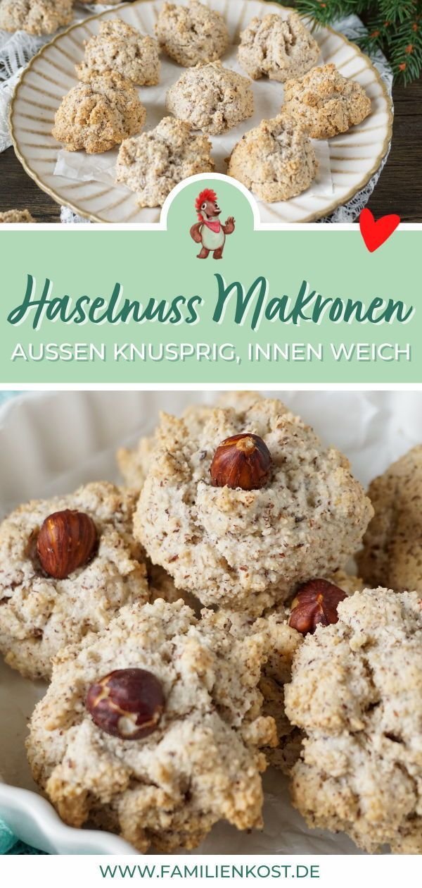 Haselnussmakronen nach Omas Rezept als Weihnachtsplätzchen in der Weihnachtsbäckerei