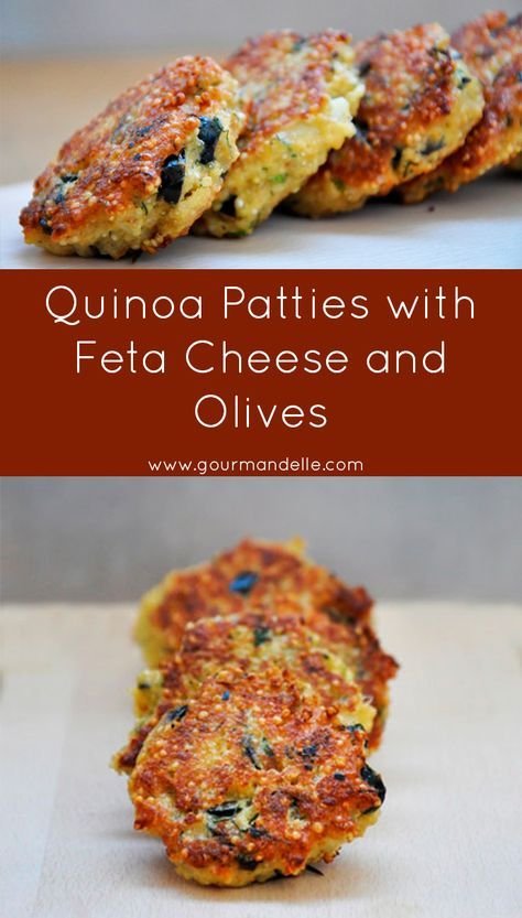 Vegetarian Quinoa Patties with Feta Cheese and Olives Recipe | Quinoa and Feta Recipes, Quinoa Patties Recipes, Recipe for Quinoa