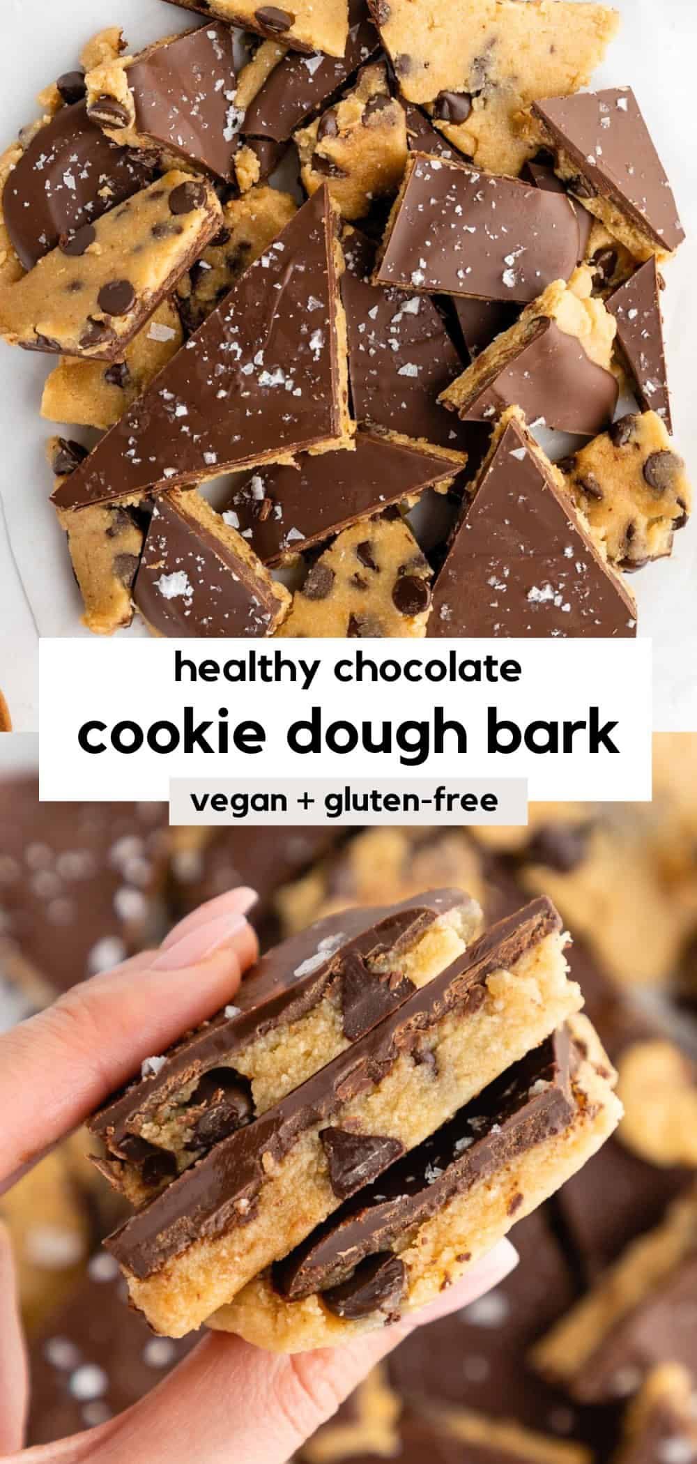 Healthy Cookie Dough Bark (Vegan & Gluten-Free)