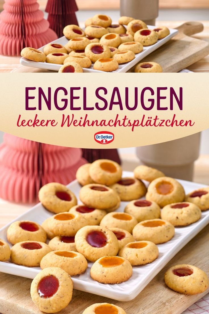 Engelsaugen | Traditionelles Weihnachtsplätzchen Rezept mit Geleefüllung 🎄