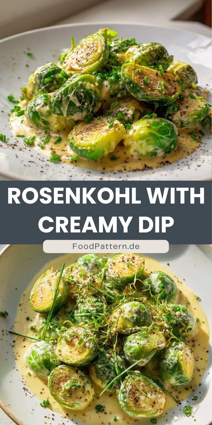 Rosenkohl Rezept mit cremigem Dip
