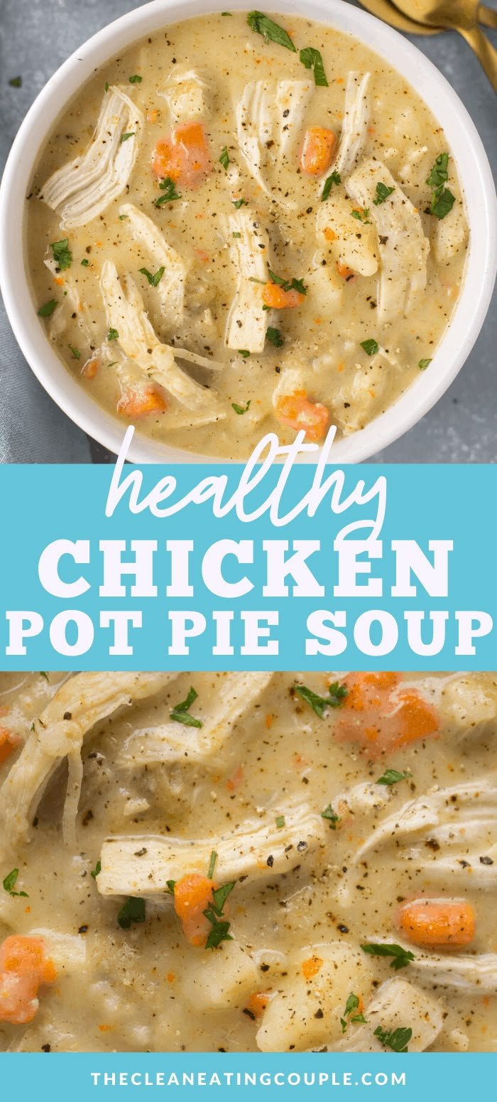 Creamy & Healthy Chicken Pot Pie Soup