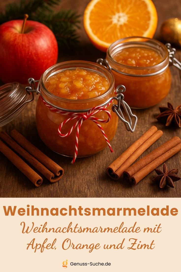 Weihnachtsmarmelade mit Apfel, Orange und Zimt – einfach & aromatisch