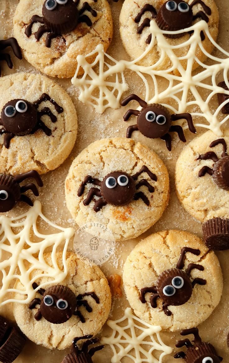 Peanut Butter Spider Cookies