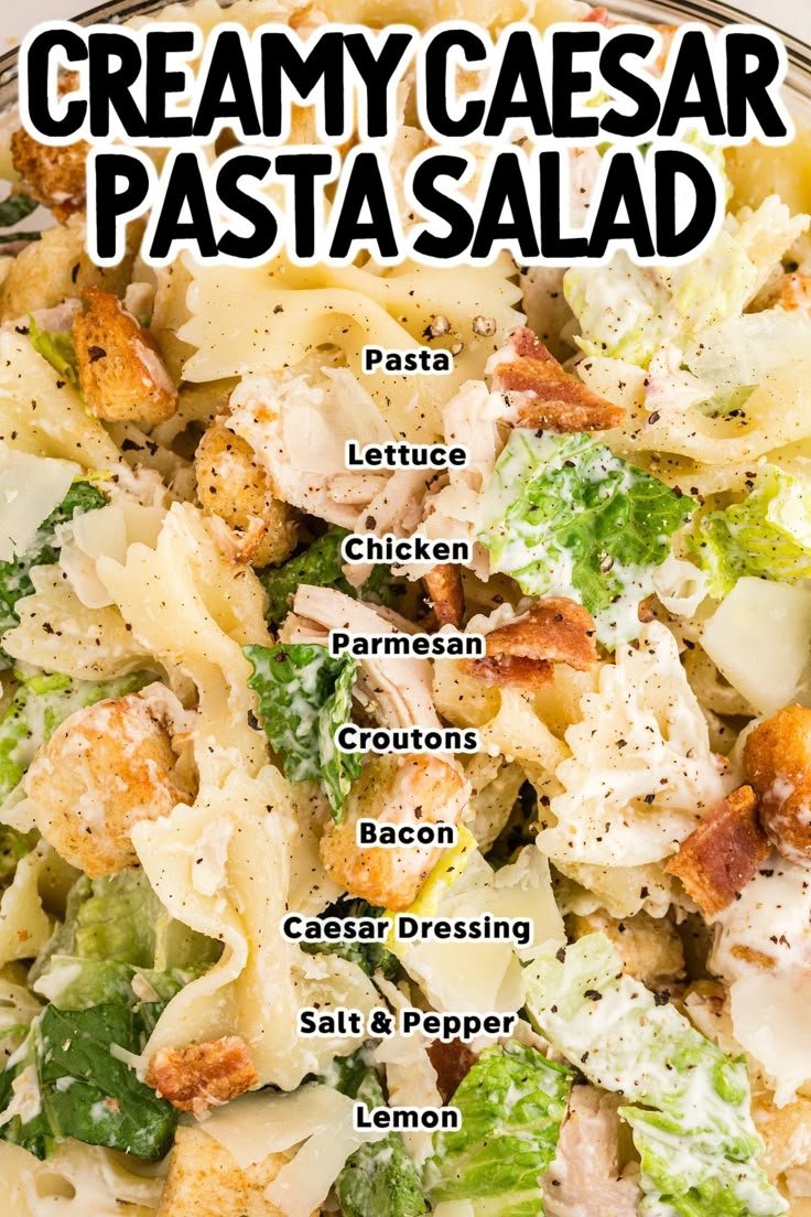 Creamy Caesar Pasta Salad
