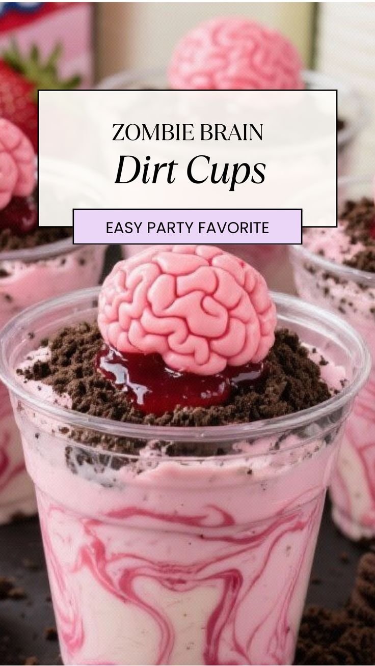 Zombie Brain Dirt Cups: Creepy Dessert Ideas for Your Halloween Party!