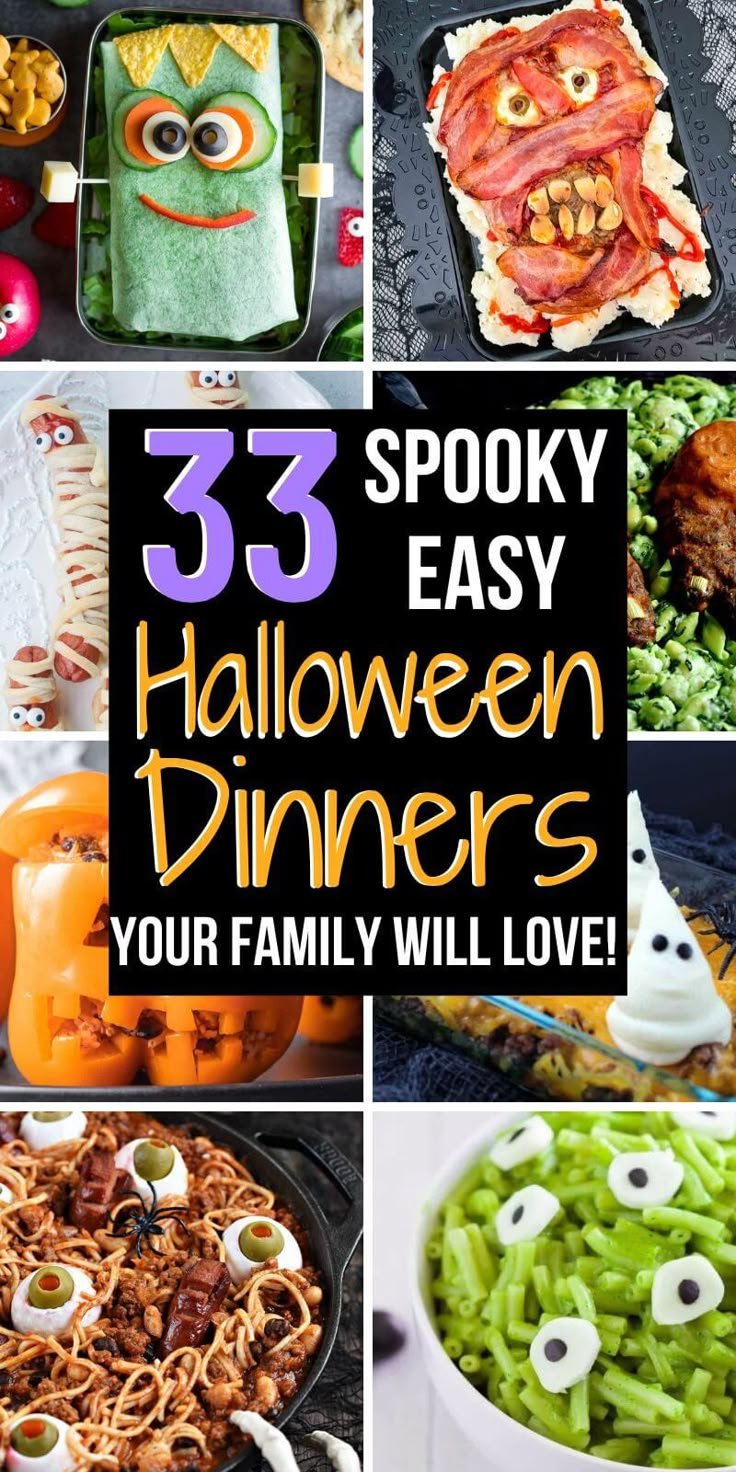 33 Spooky Halloween Dinner Ideas - Cute Halloween Food for Your Family Dinner