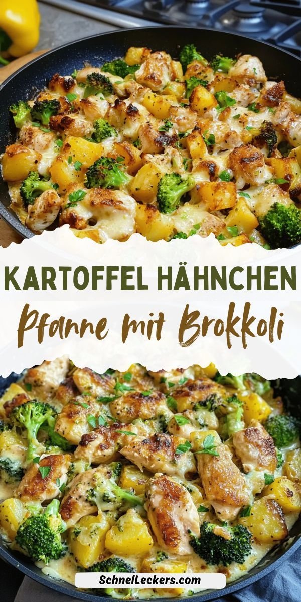 Kartoffel-Hähnchen-Pfanne mit Brokkoli – Gesund & Einfach