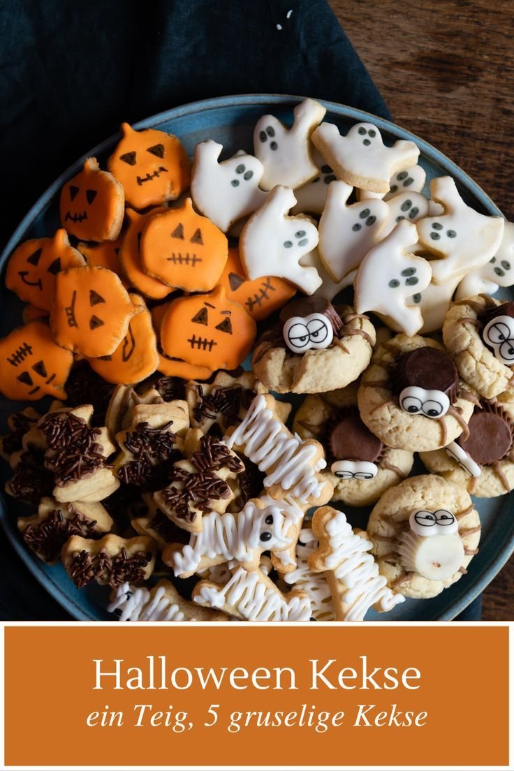 Die 5 gruseligsten Halloween Kekse aus 1 Teig