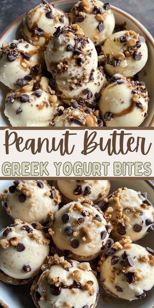Peanut Butter Greek Yogurt Bites