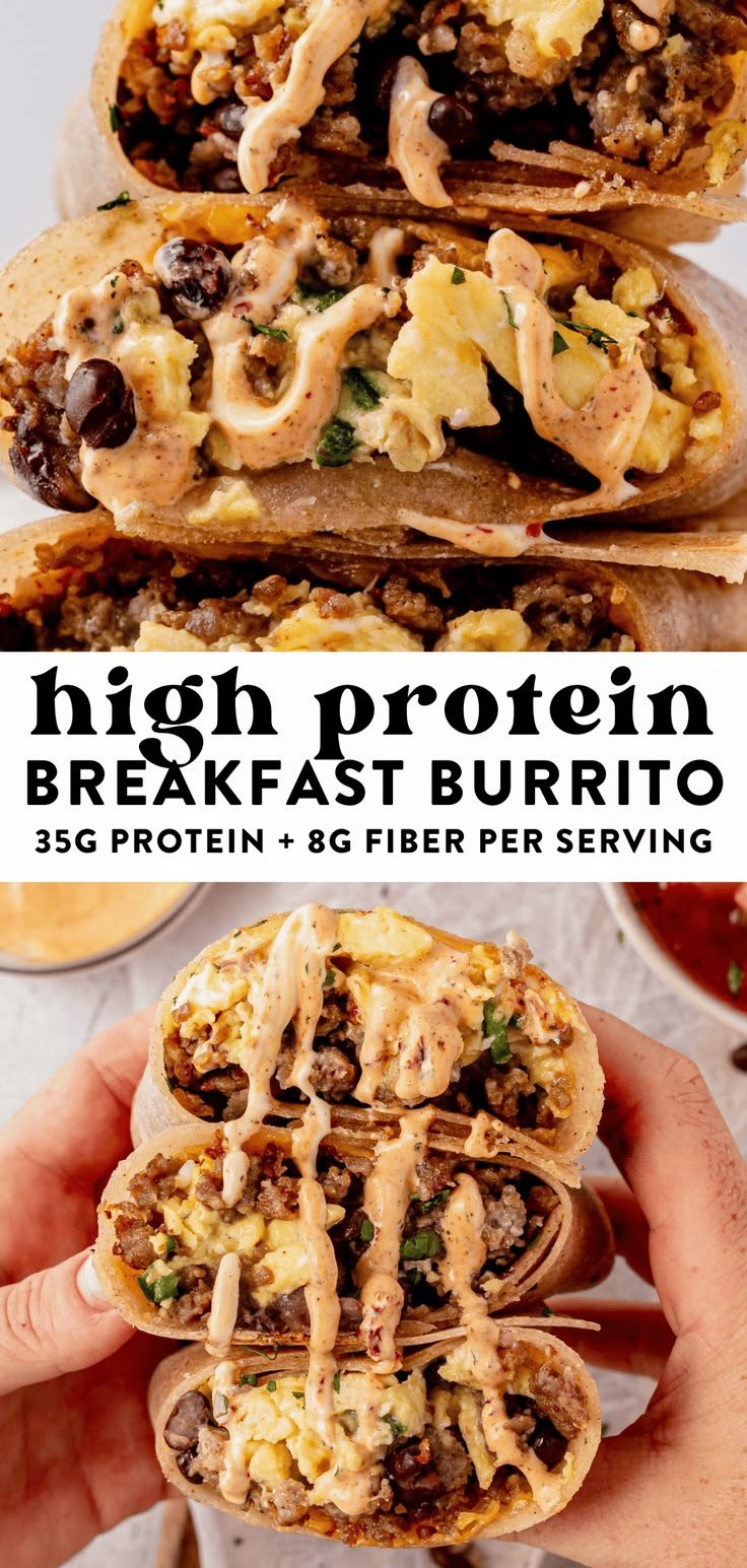 High-Protein Breakfast Burritos